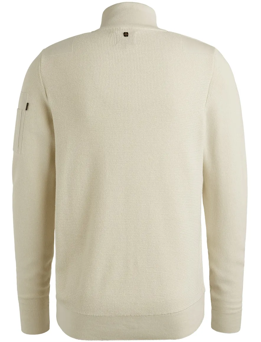 PME trui effen creme normale fit katoen