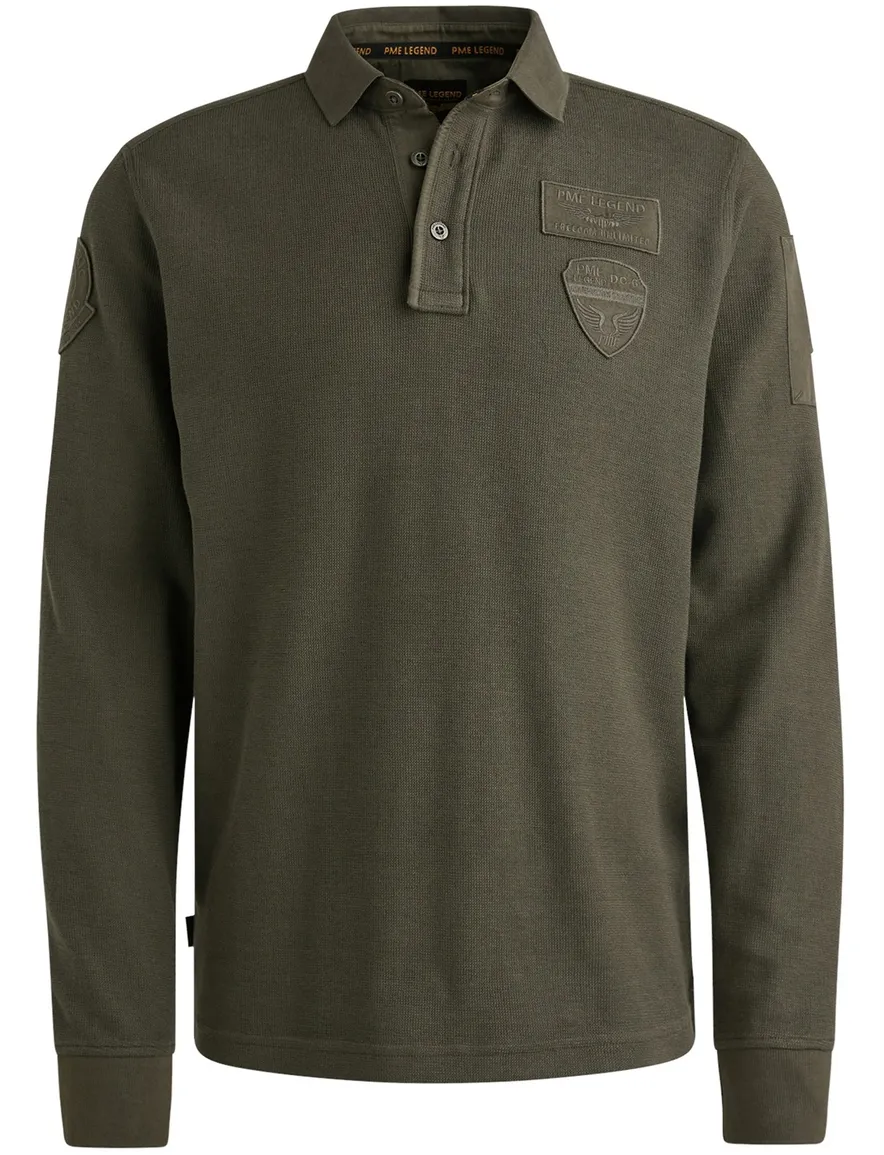 PME Legend polo groen effen