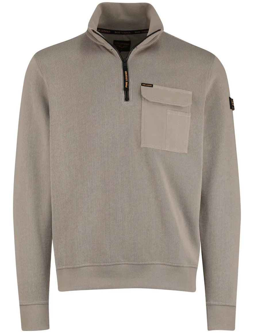 PME Legend half zip vest beige corduroy