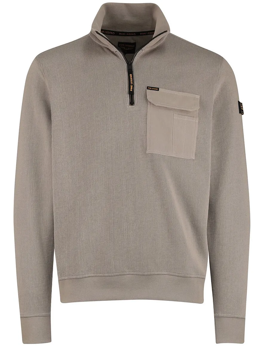 PME Legend half zip vest beige corduroy