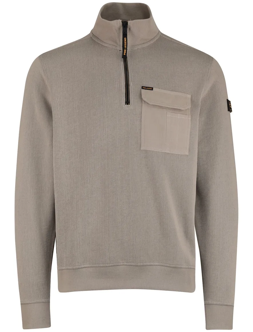 PME Legend half zip vest beige corduroy