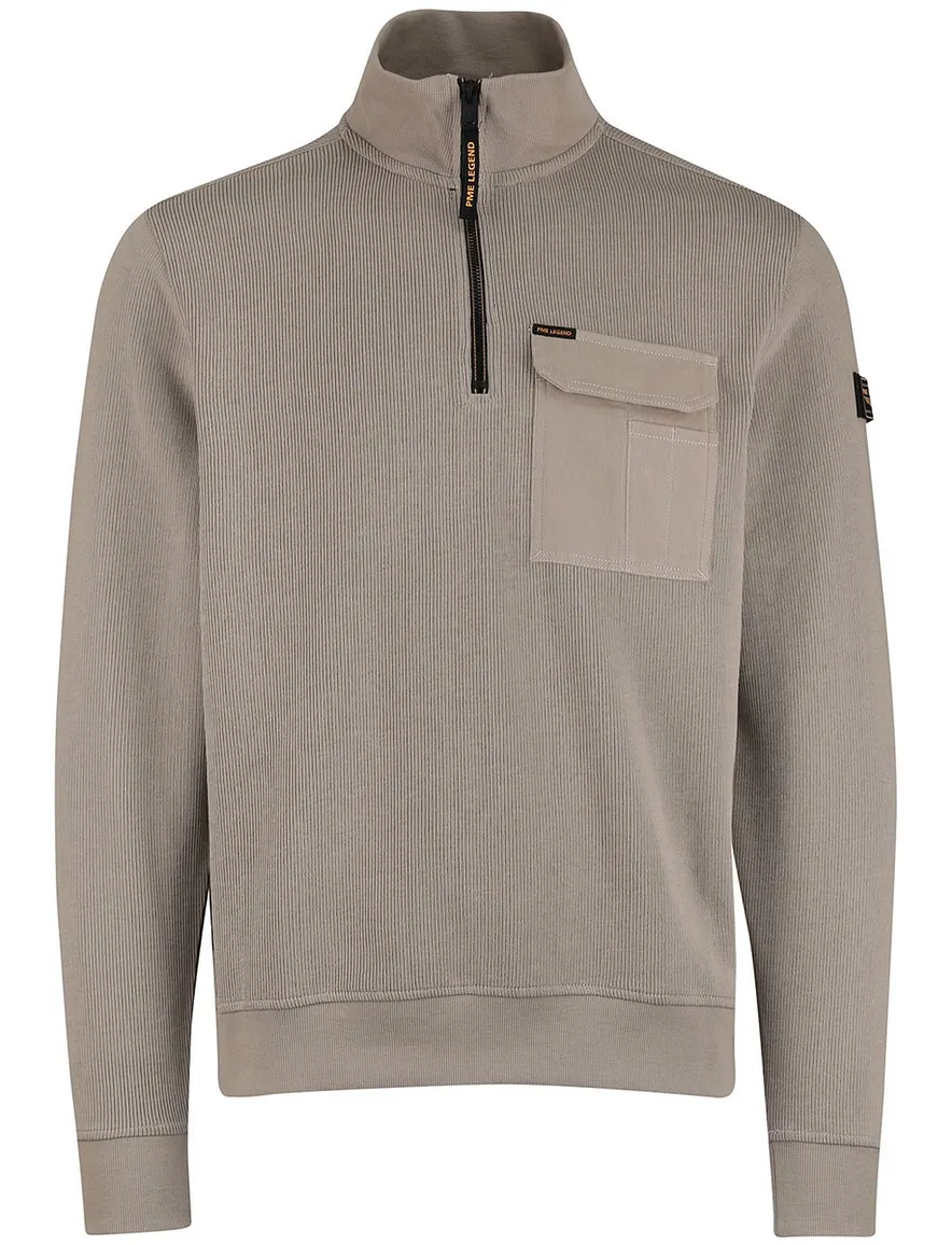 PME Legend half zip vest beige corduroy