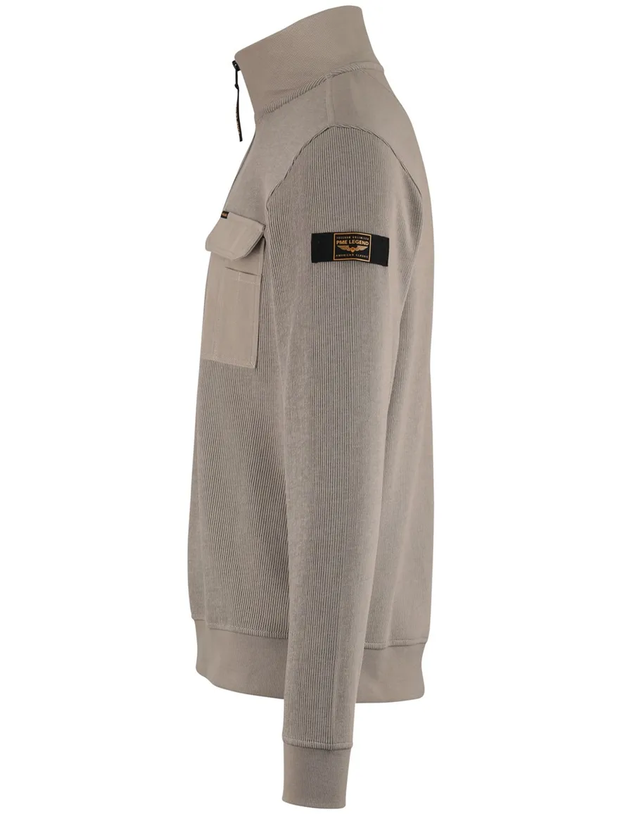 PME Legend half zip vest beige corduroy