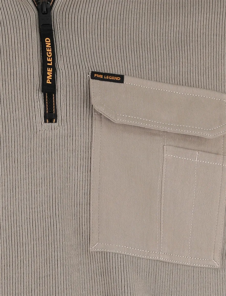 PME Legend half zip vest beige corduroy