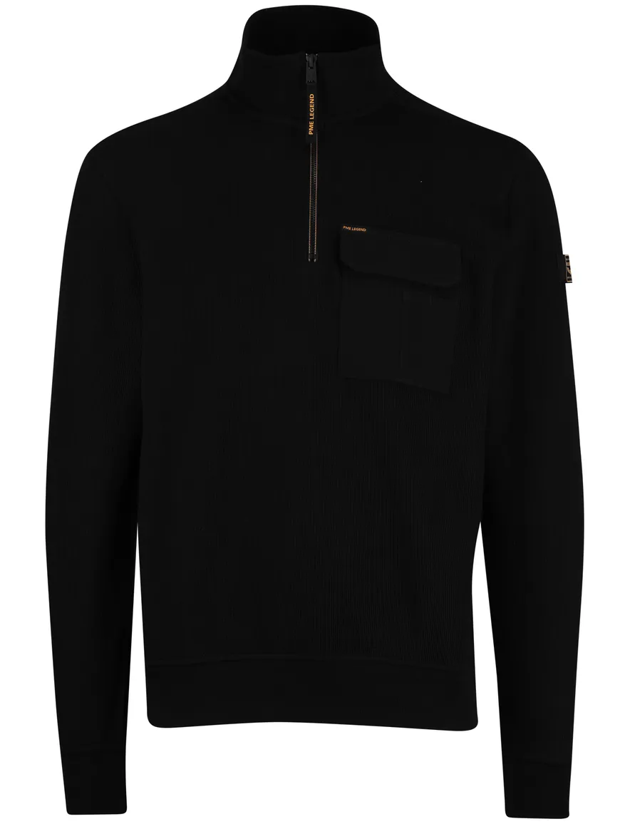 PME Legend half zip vest zwart