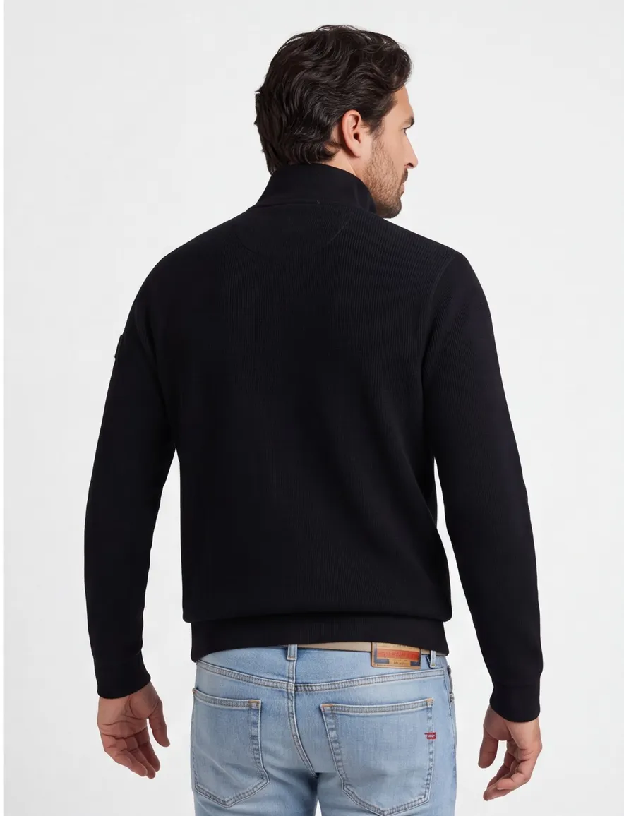 PME Legend half zip vest zwart corduroy