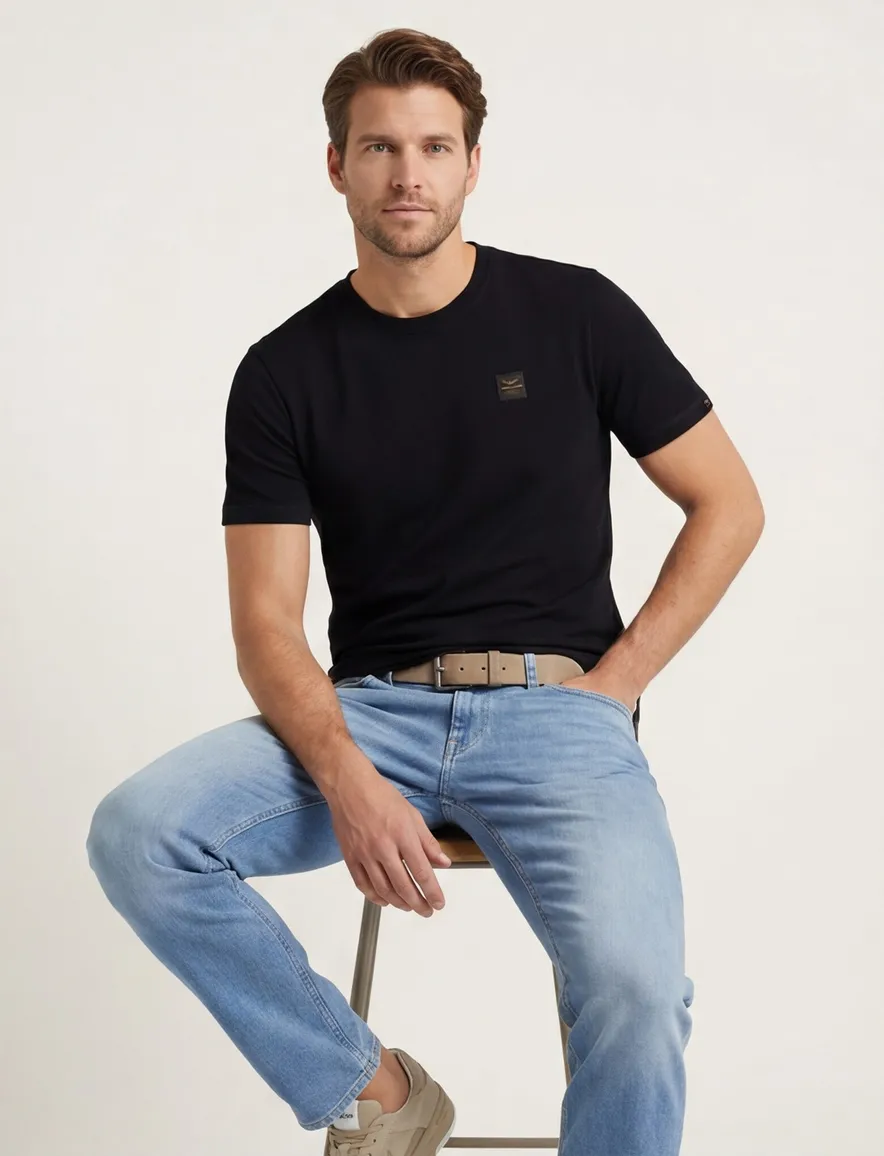 PME Legend T-shirt zwart katoen