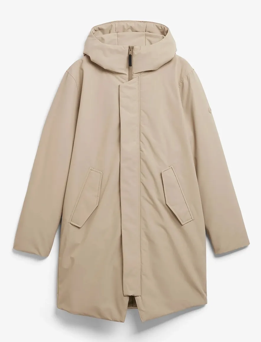 Elvine winterjas waterdicht beige met capuchon