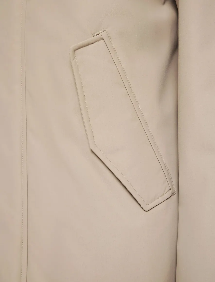 Elvine winterjas waterdicht beige met capuchon