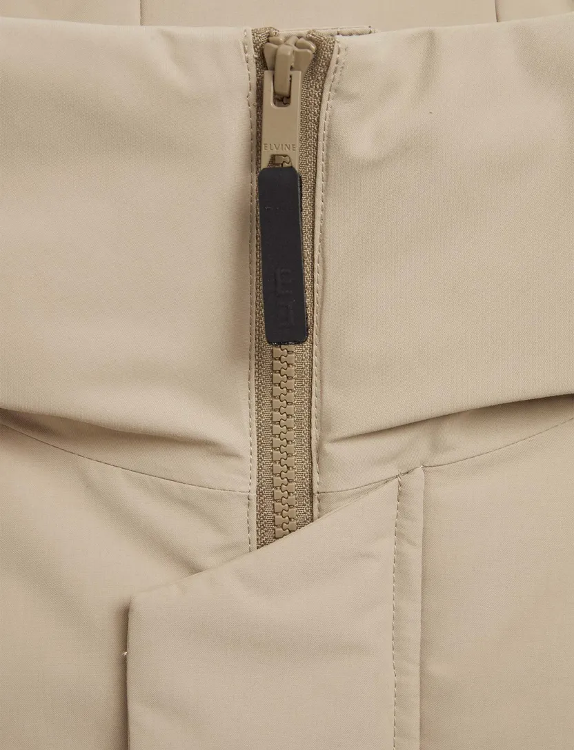 Elvine winterjas waterdicht beige polyester