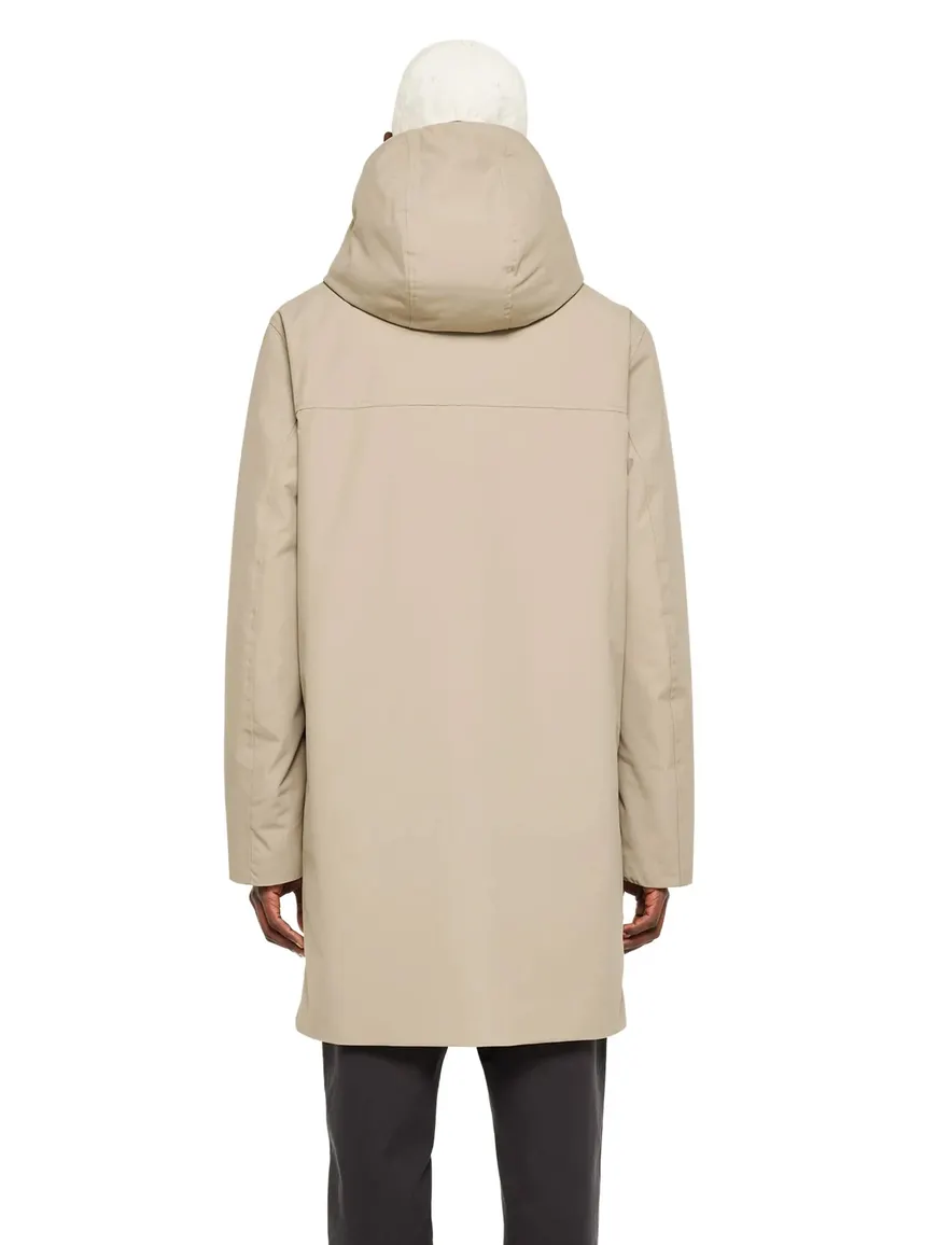 Elvine winterjas waterdicht beige met capuchon