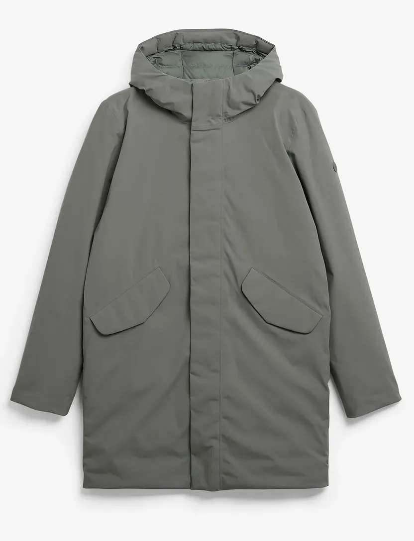 Elvine winterjas effen groen normale fit