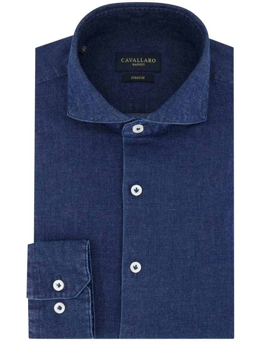 Overhemd Cavallaro Denimo blauw