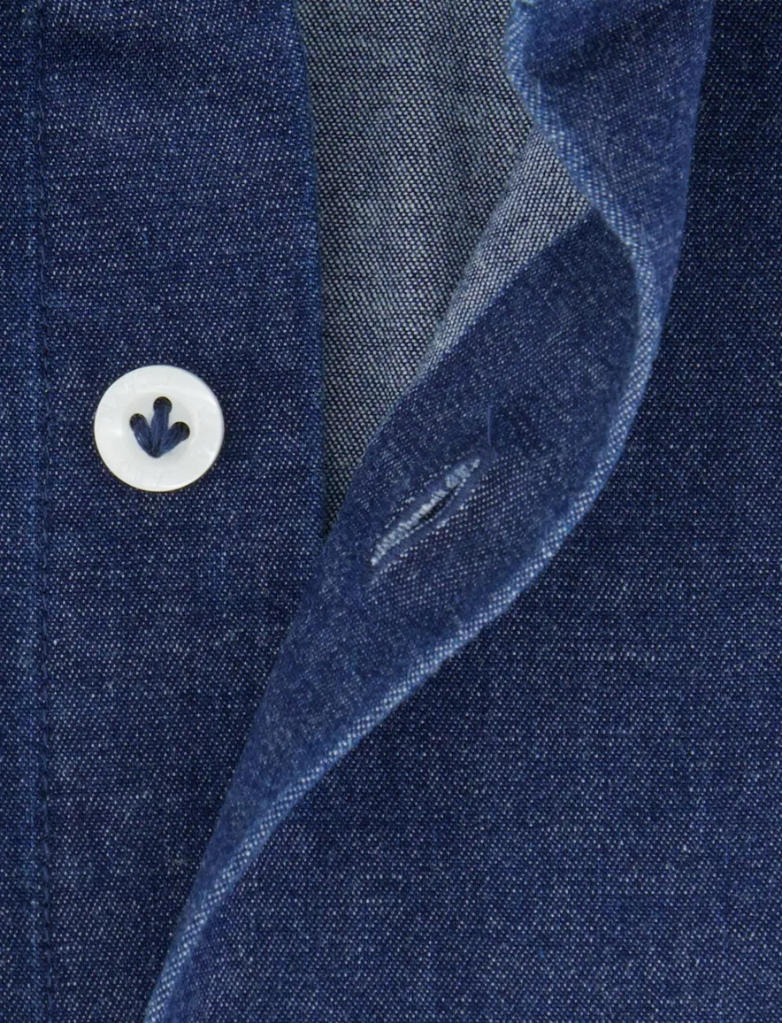 Cavallaro Denimo overhemd blauw