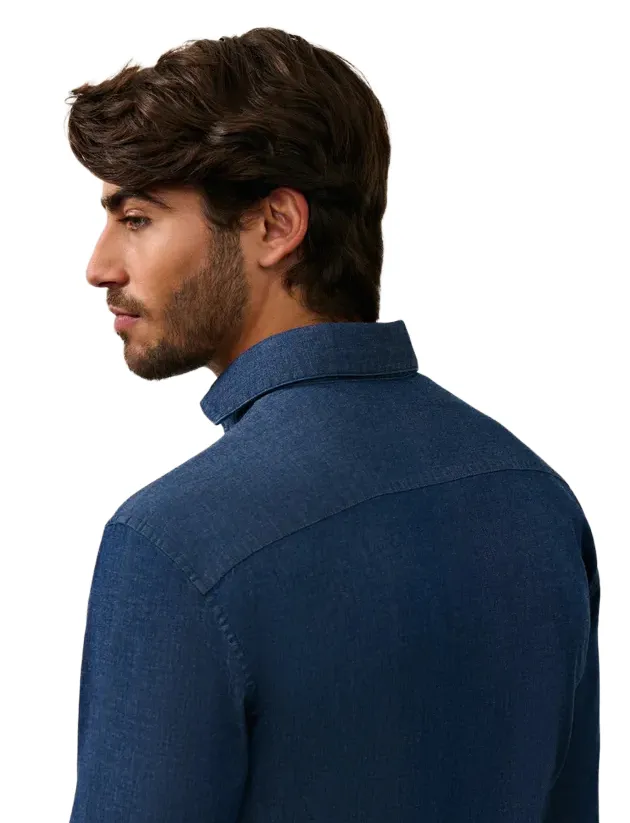 Overhemd Cavallaro Denimo blauw
