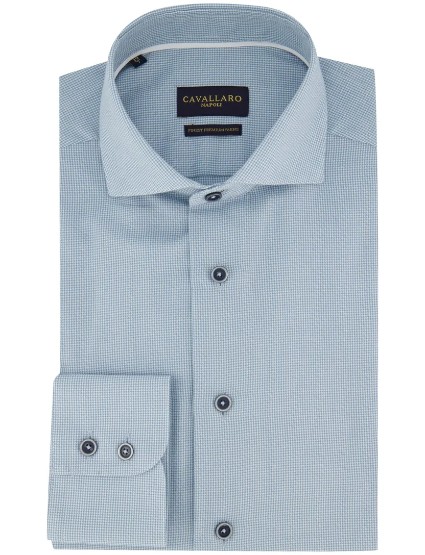 Cavallaro Vernio overhemd blauw mouwlengte 7