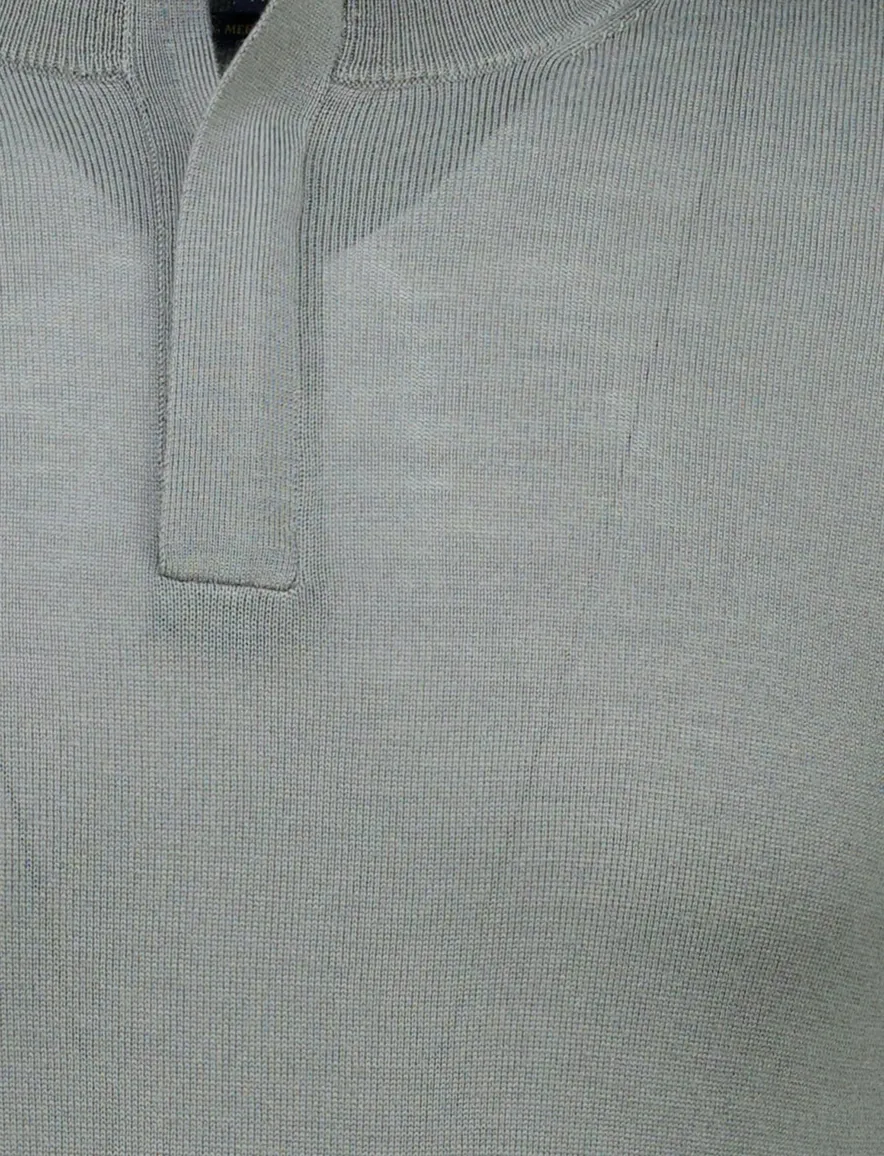 Groene Cavallaro Saronno half zip merinowol