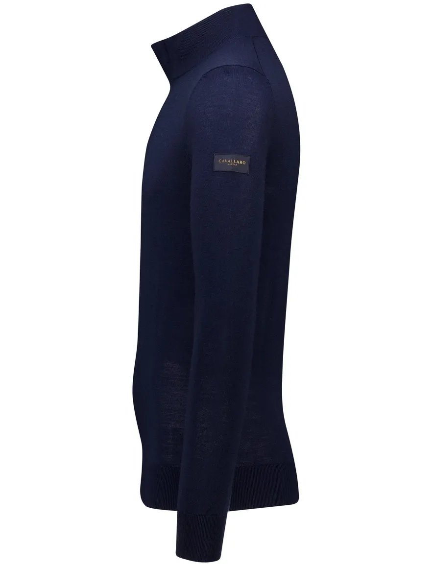 Cavallaro Saronno half zip donkerblauw