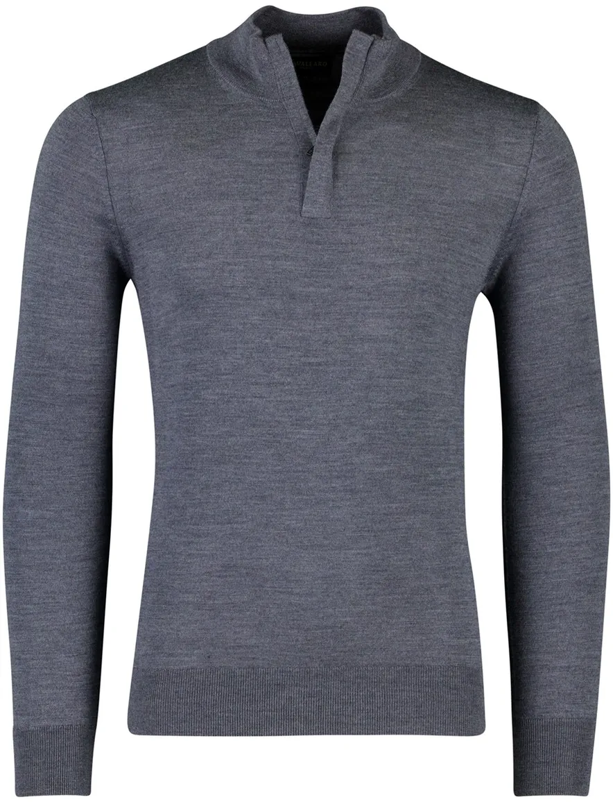 Cavallaro Saronno half zip pullover antraciet