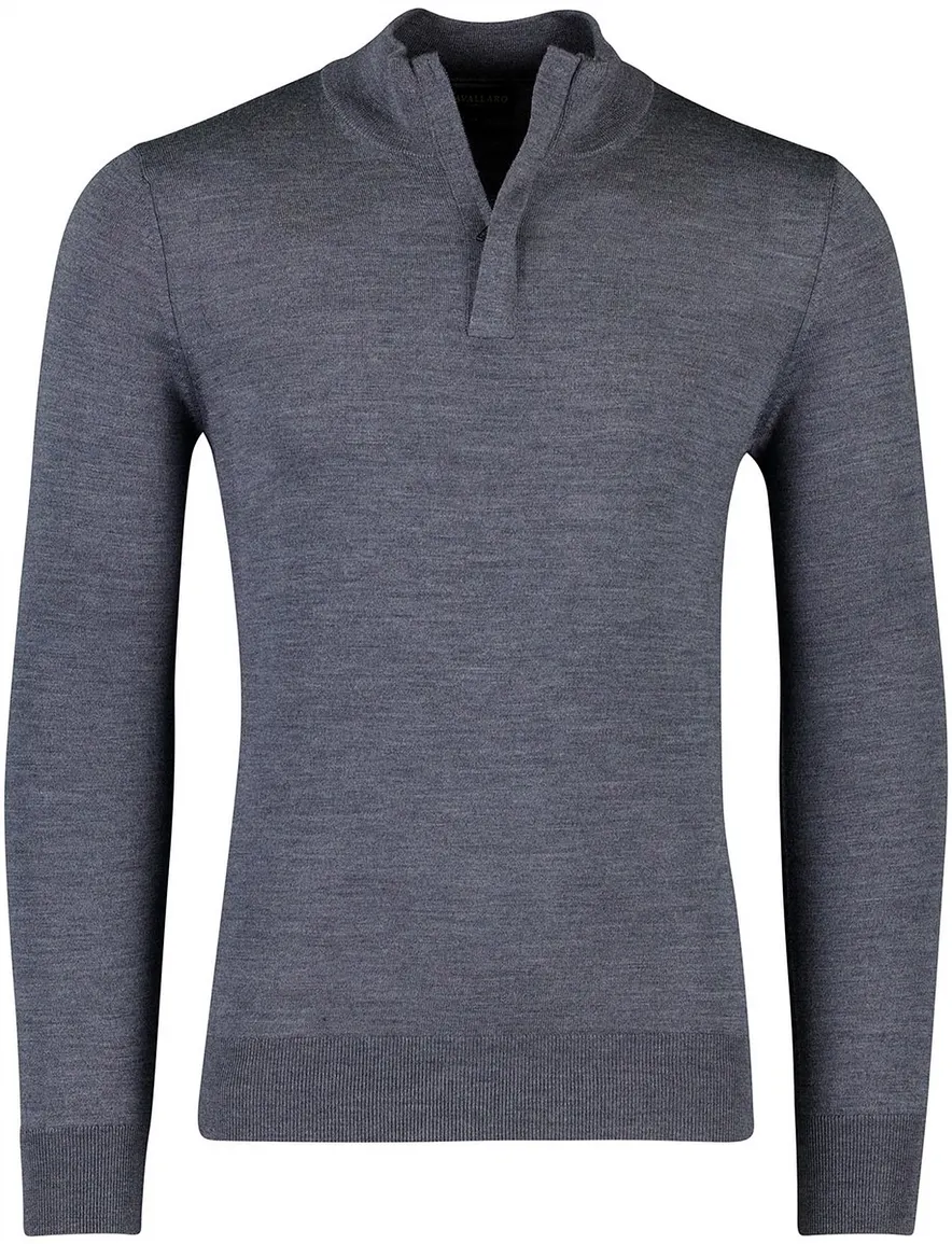 Cavallaro Saronno half zip pullover grijs