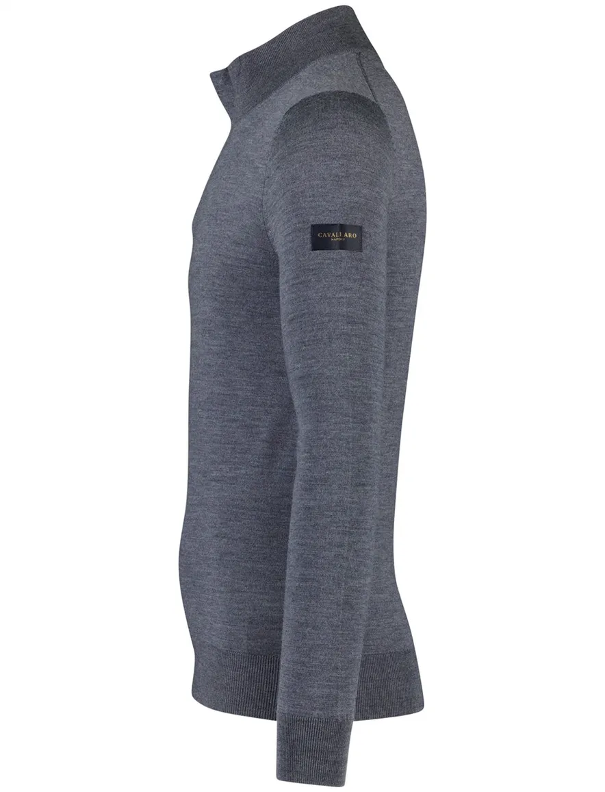 Cavallaro Saronno half zip pullover antraciet