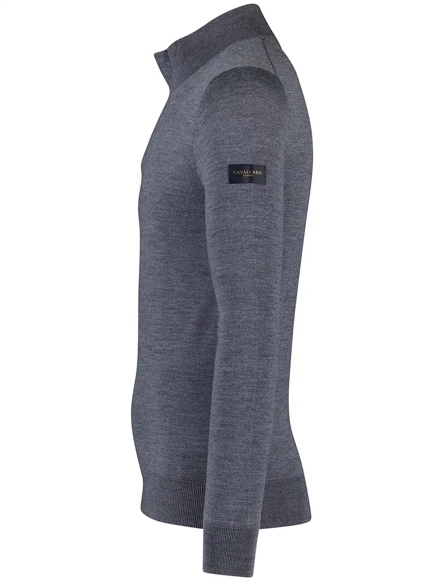 Cavallaro Saronno half zip pullover grijs