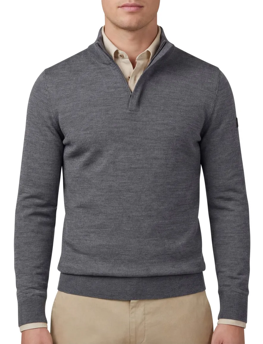 Cavallaro Saronno half zip pullover antraciet