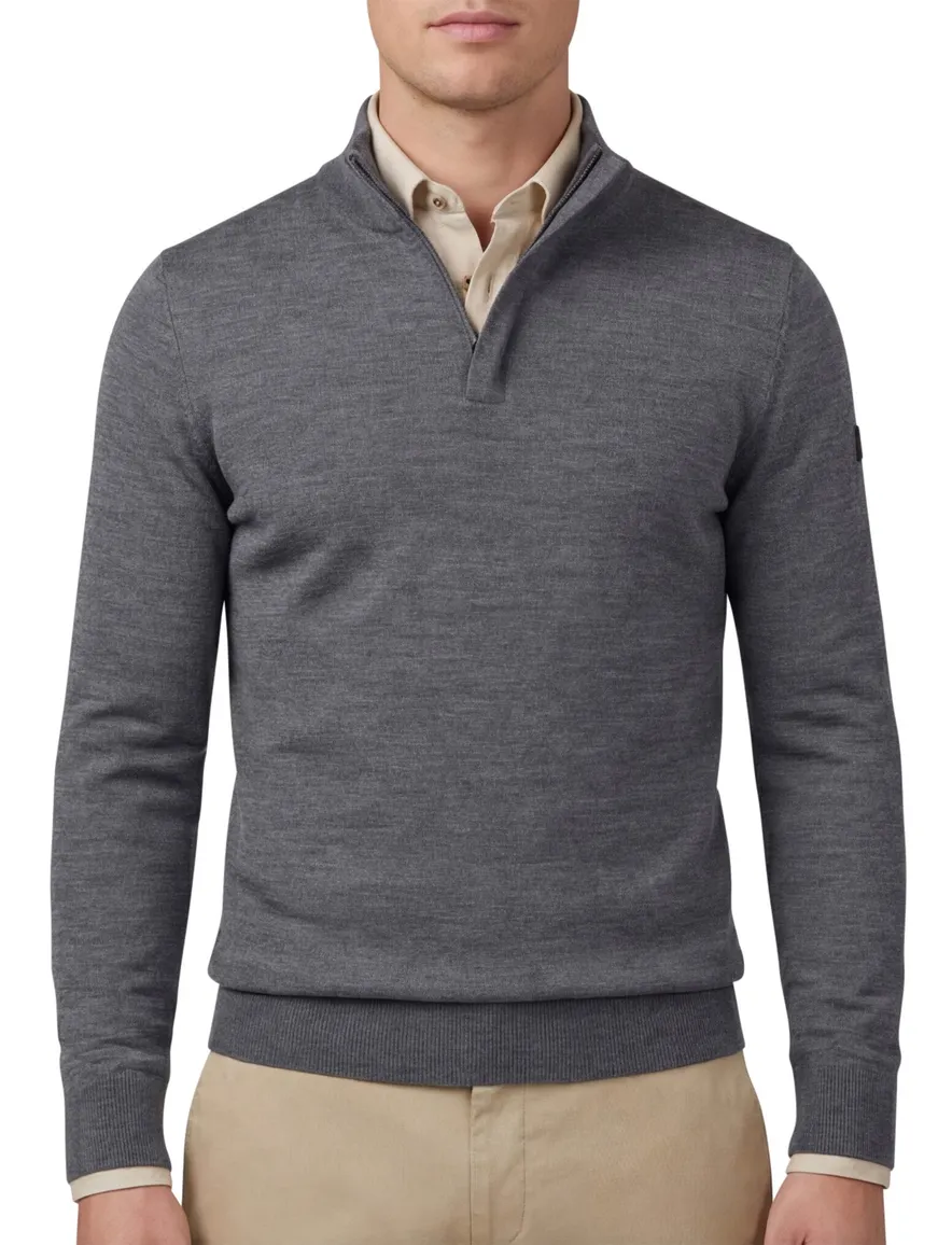Cavallaro Saronno half zip pullover grijs
