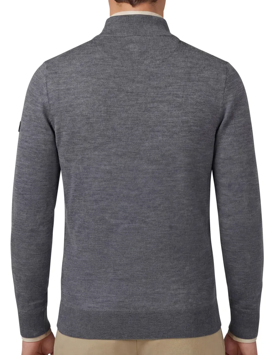 Cavallaro Saronno half zip pullover grijs