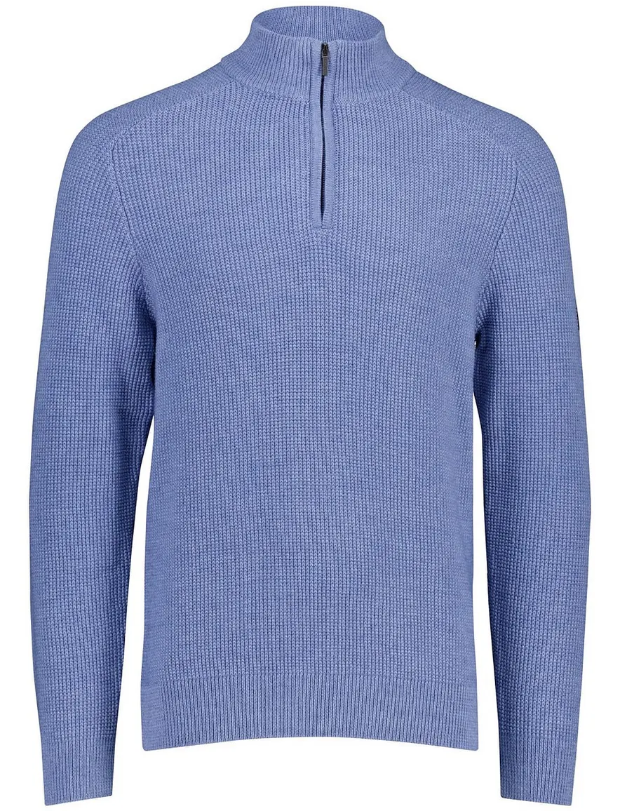 Cavallaro Sagio trui half zip blauw
