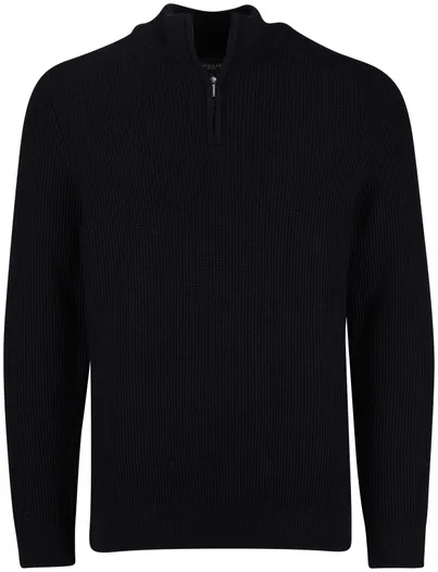 Cavallaro Cavallaro Sagio half zip donkerblauw normale fit