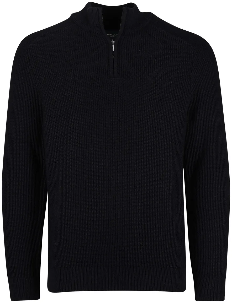 Cavallaro Sagio half zip trui donkerblauw