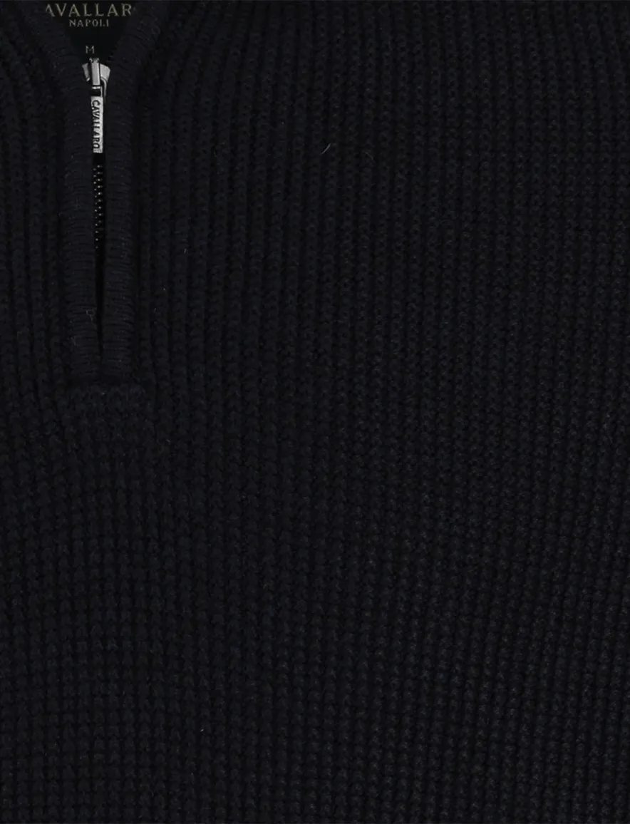 Cavallaro Sagio half zip donkerblauw normale fit