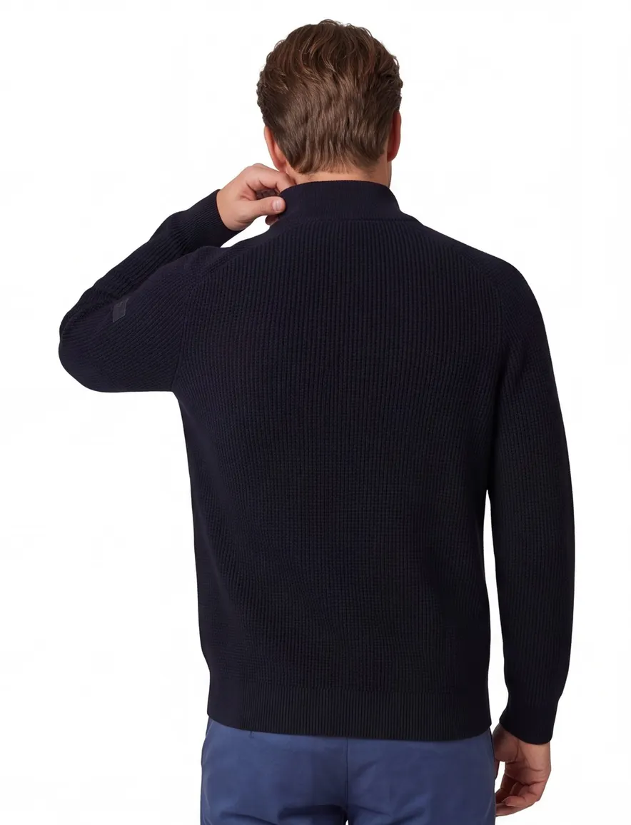 Cavallaro Sagio half zip trui donkerblauw