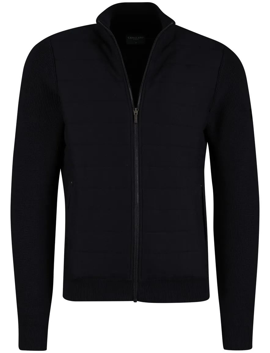 Cavallaro Gioni vest rits donkerblauw gevoerd