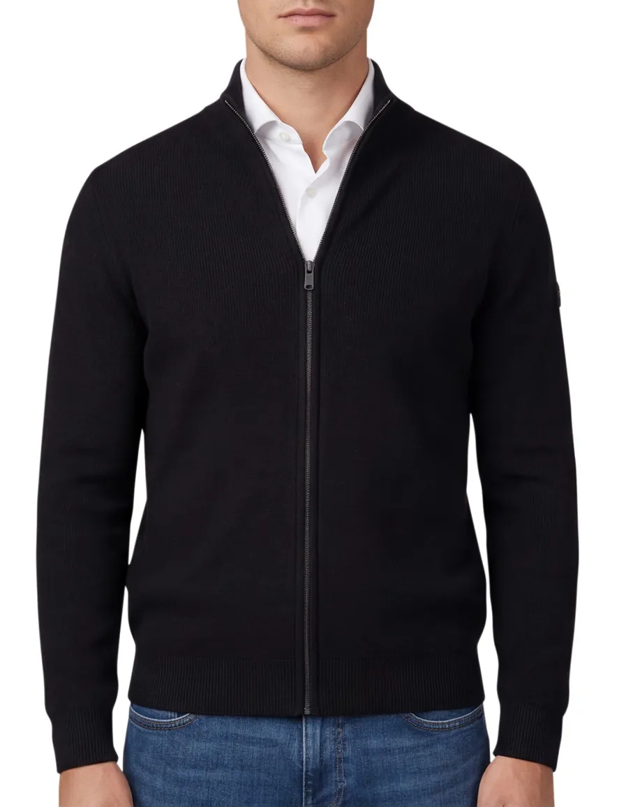 Cavallaro Gioni vest rits donkerblauw gevoerd