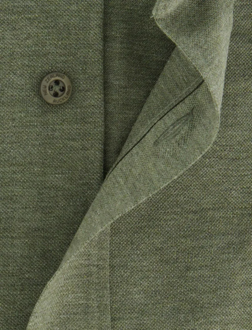 NZA overhemd knitted groen Riley button-down collar