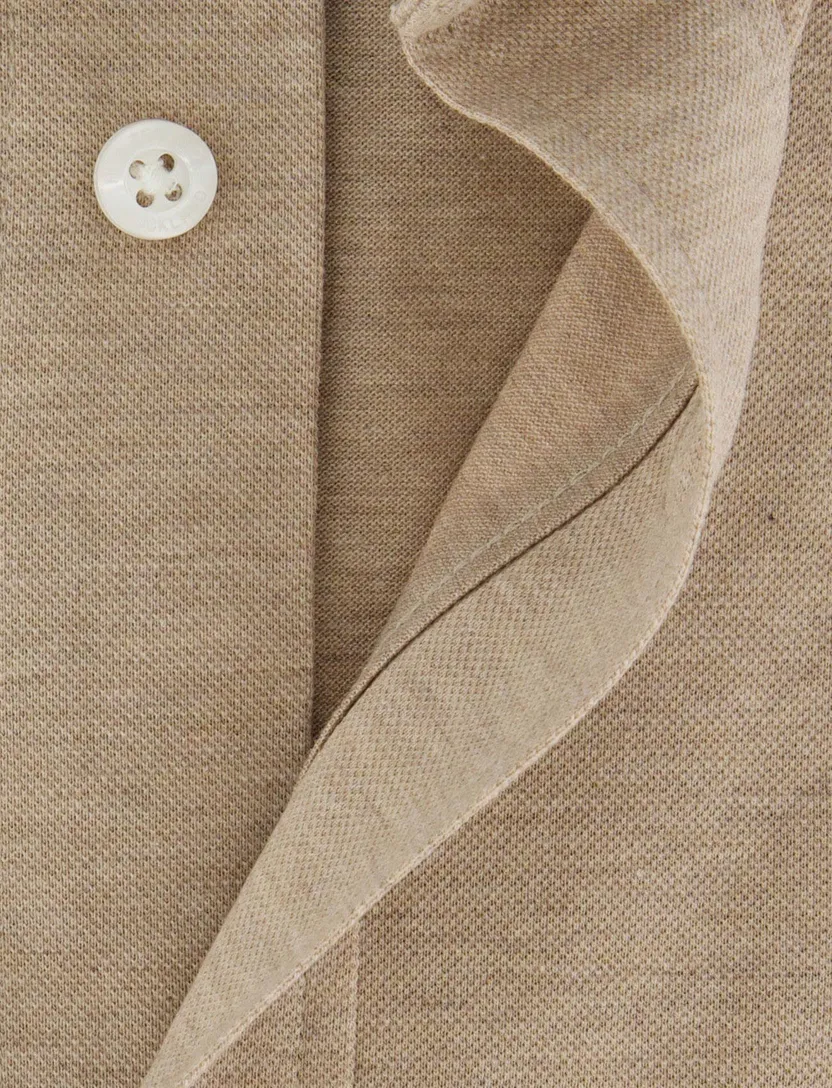 NZA overhemd Riley knitted beige 100% katoen