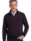 Casa Moda half zip trui premium cotton aubergine met borstzak