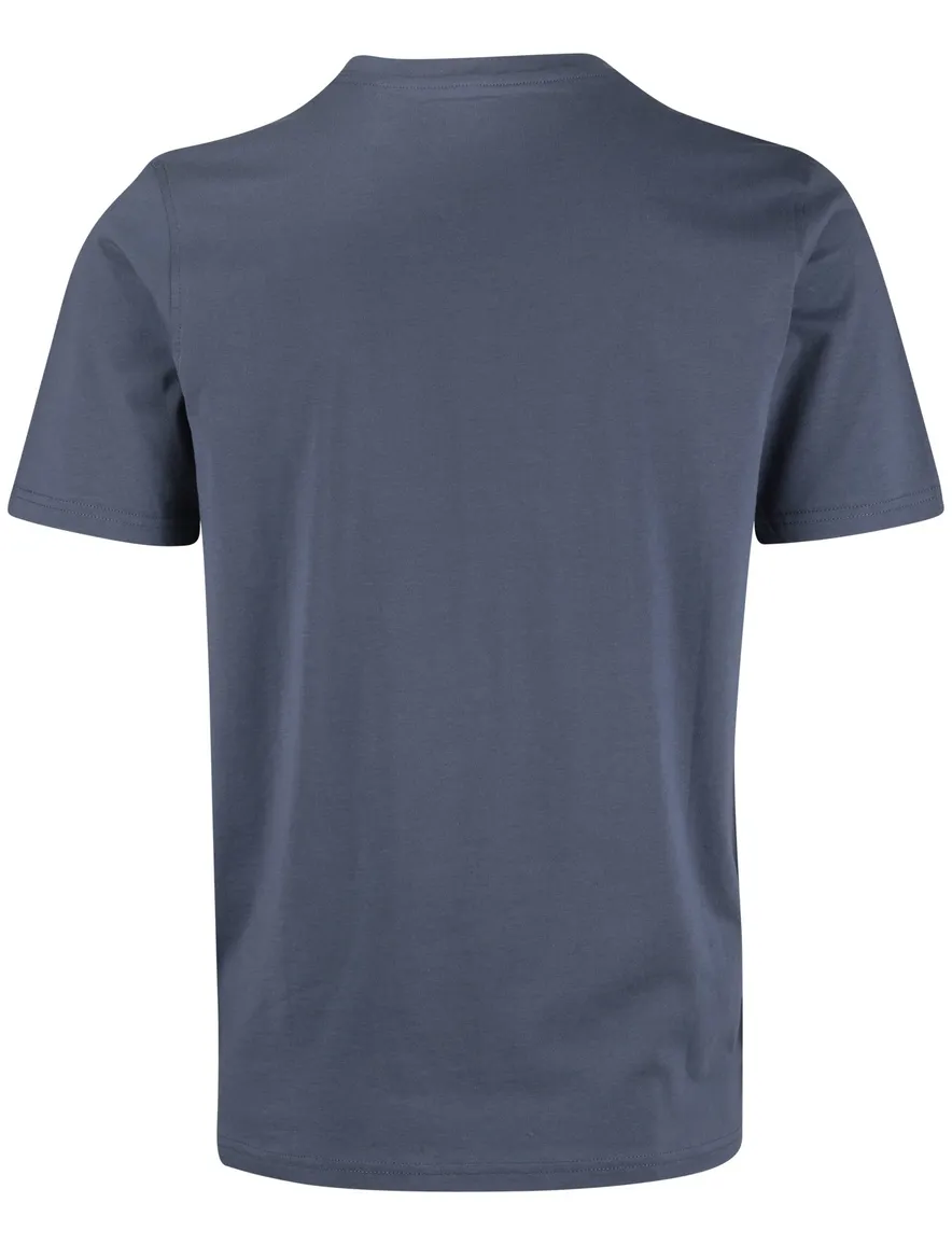 Casa Moda t-shirt effen blauw katoen normale fit