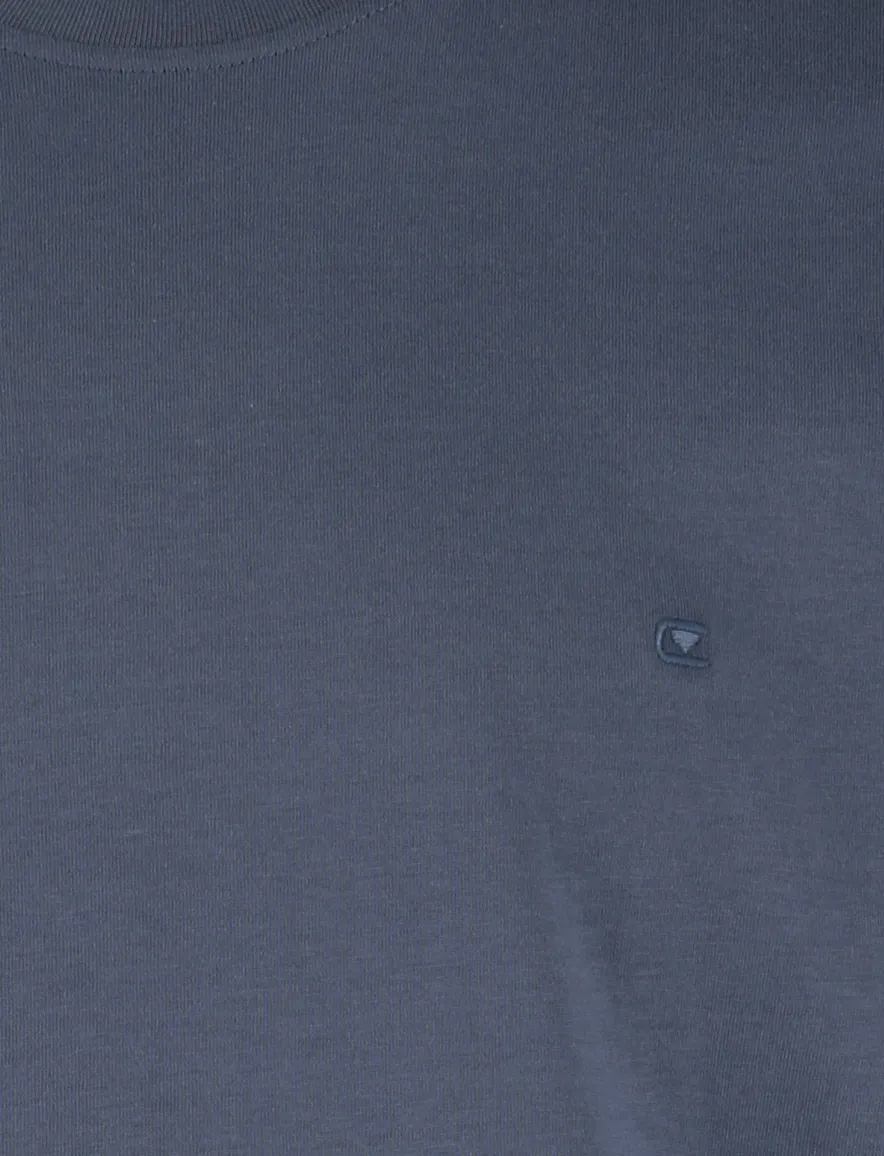 Casa Moda t-shirt effen blauw katoen normale fit