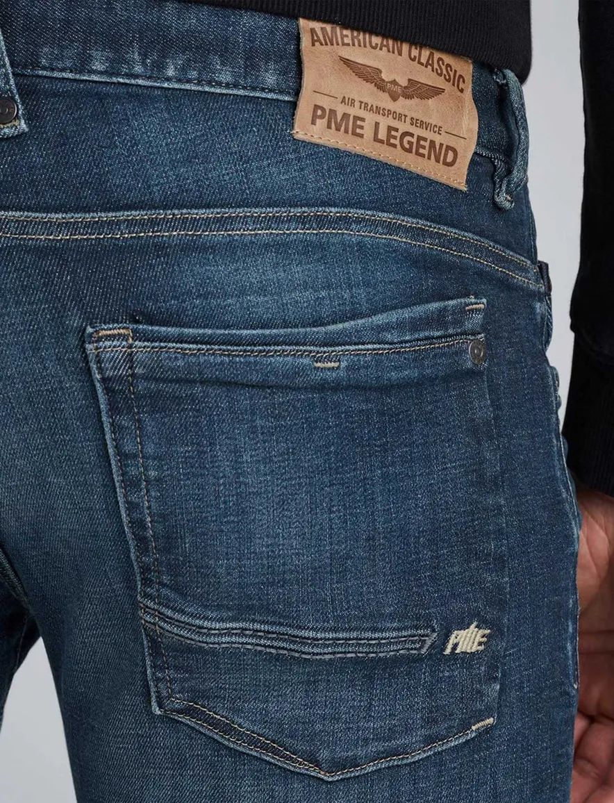 PME Legend Commander 3.0 relaxed fit jeans donkerblauw