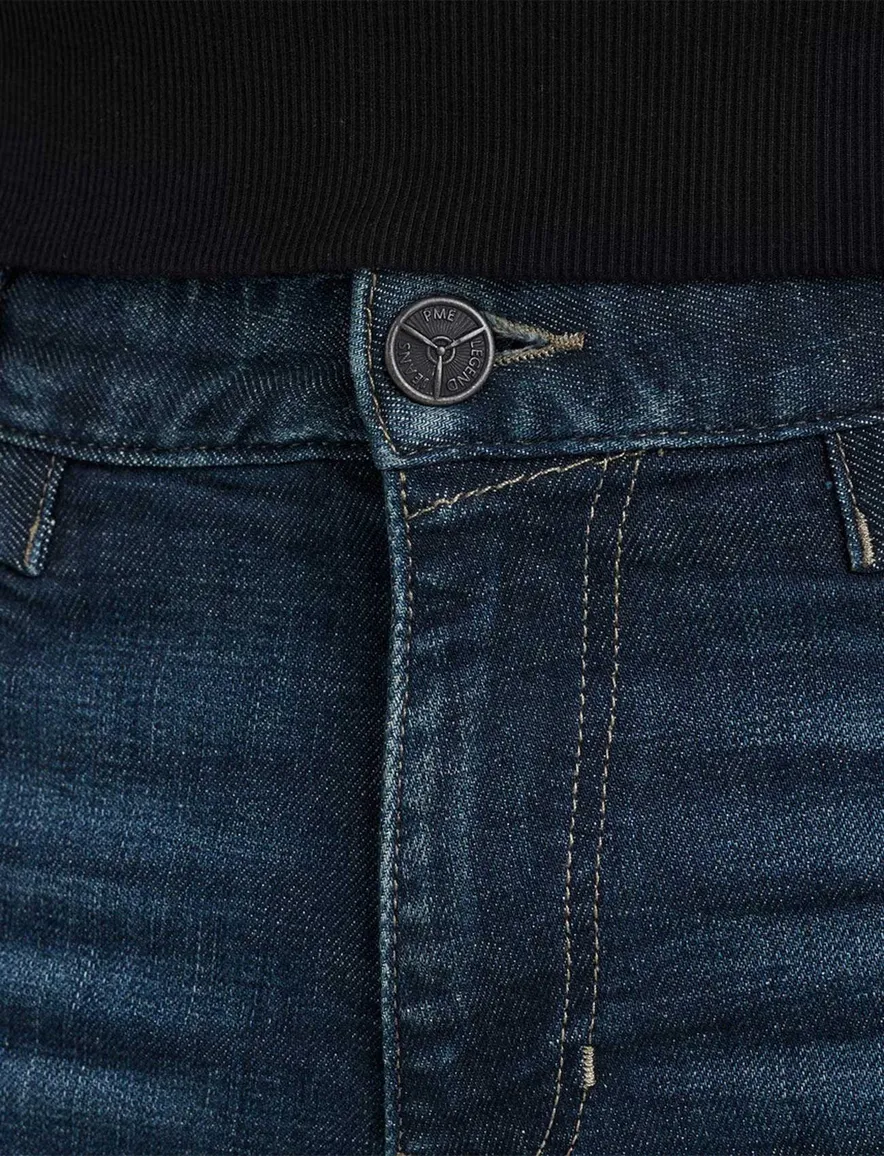 PME Legend Commander 3.0 relaxed fit jeans donkerblauw