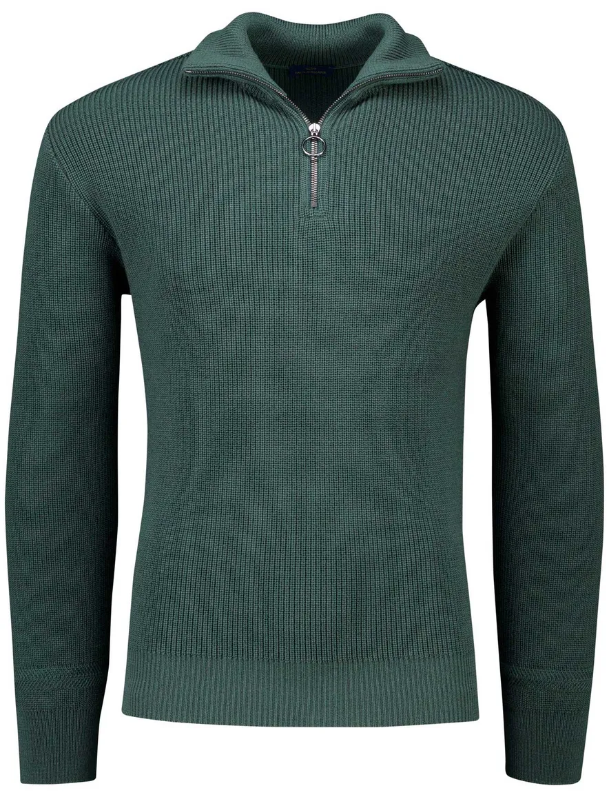 Paul & Shark Trui Zeegroen Half Zip wol