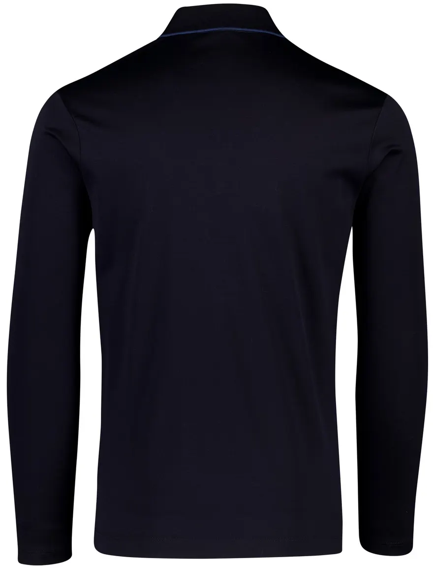 Donkerblauwe Paul & Shark aqua touch lange mouw polo