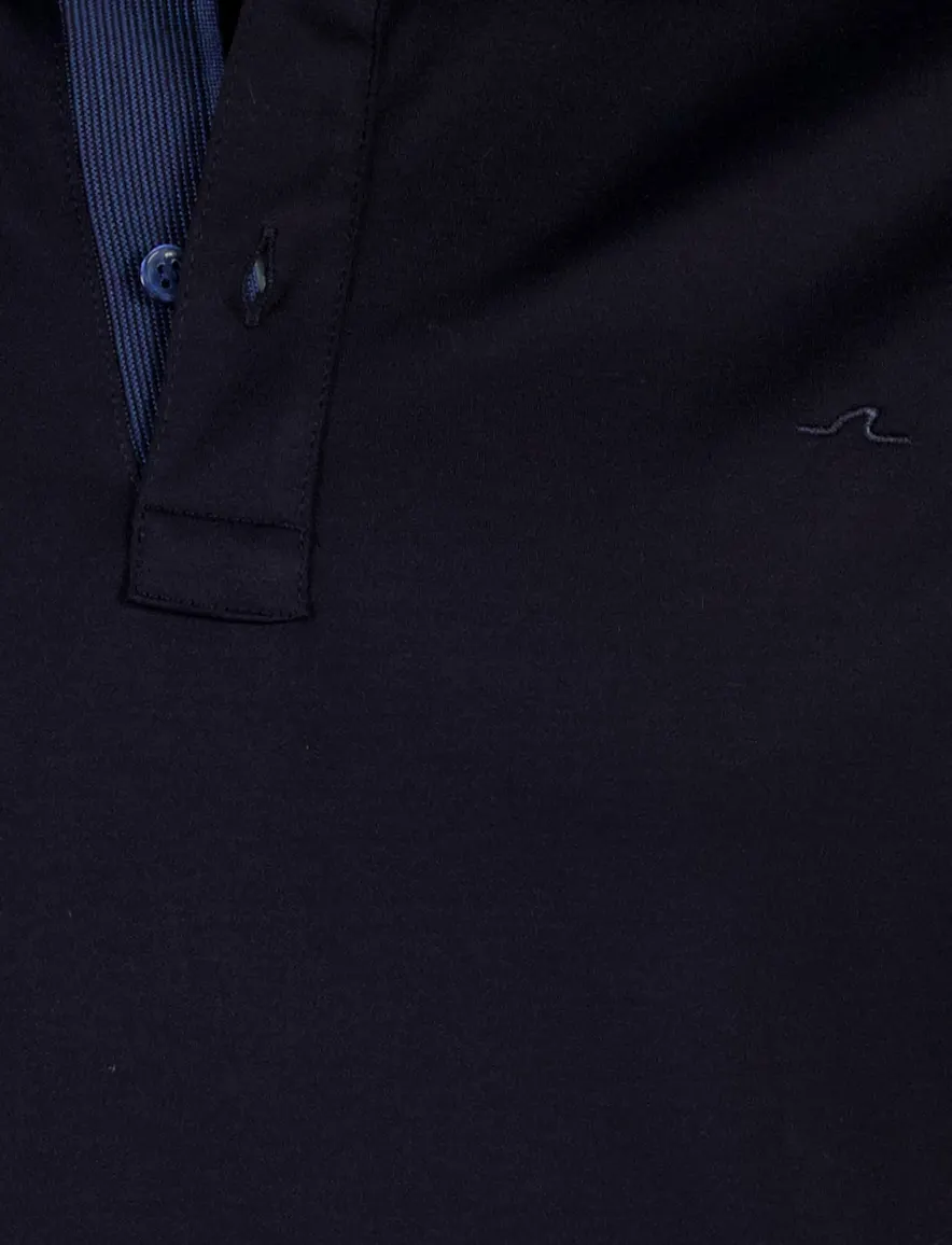 Donkerblauwe Paul & Shark aqua touch lange mouw polo