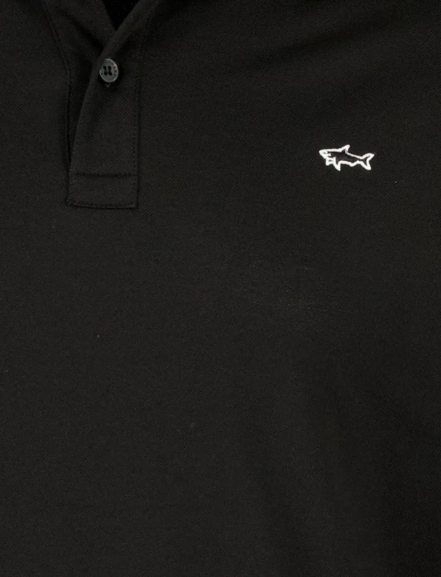Paul & Shark lange mouw polo zwart katoen