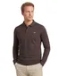 Paul en shark poloshirt bruin effen lange mouw katoen