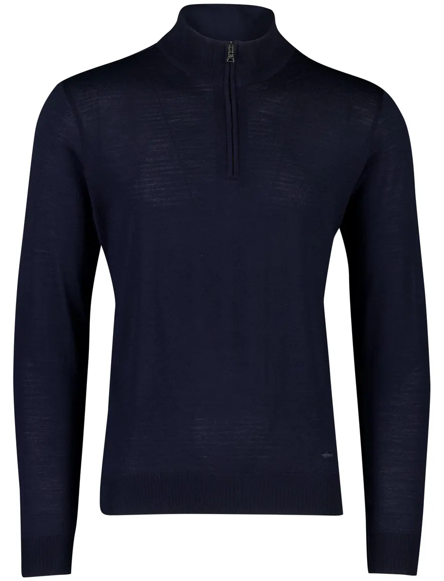 Wollen half zip trui Paul & Shark donkerblauw