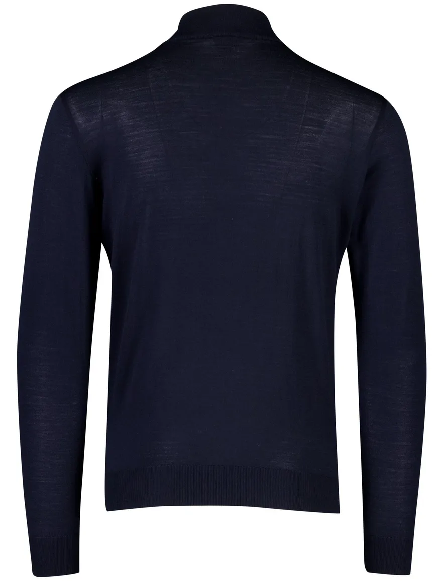 Wollen half zip trui Paul & Shark donkerblauw